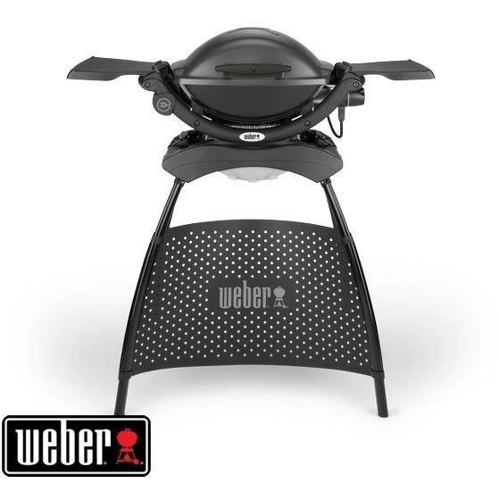 Soporte para barbacoa eléctrica WEBER Q 1400 - Superficie de cocción 43 x 32 cm - Negro