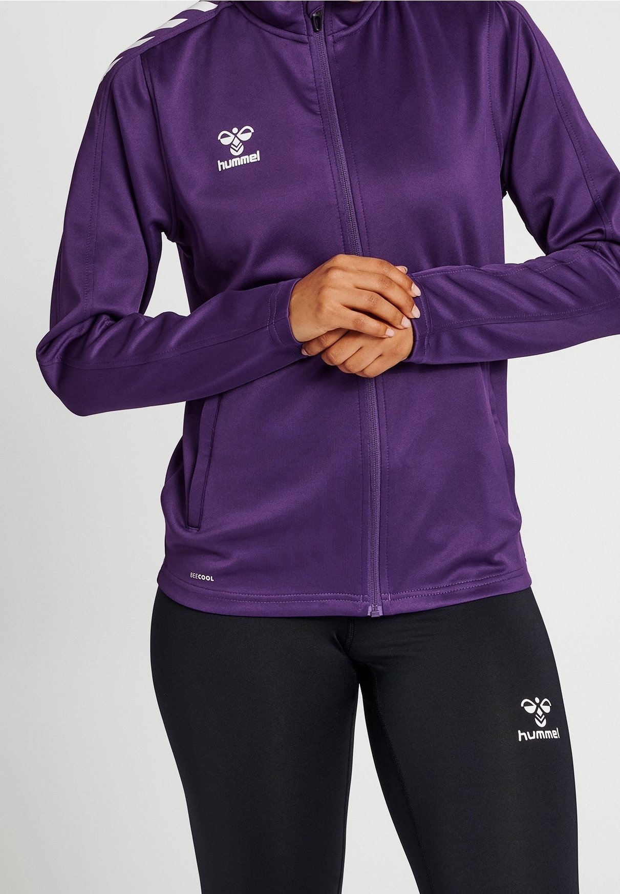 Sweat-shirt zippé Hummel - violet