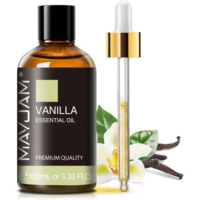 Vanilje æterisk olie 100ml, 100% ren vaniljeolie, ideel til aromaterapi, aromadiffuser, duftende massageolie