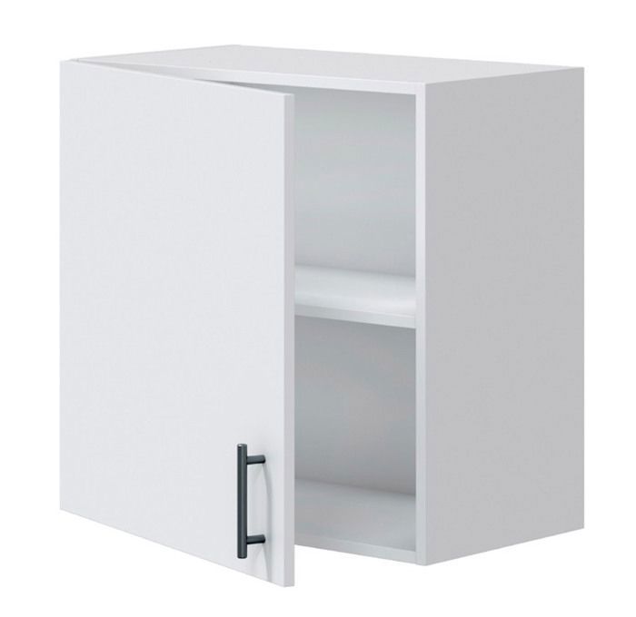 Armário de cozinha suspenso com 1 porta, acabamento branco brilhante - altura 59 x comprimento 60 x profundidade 34 cm