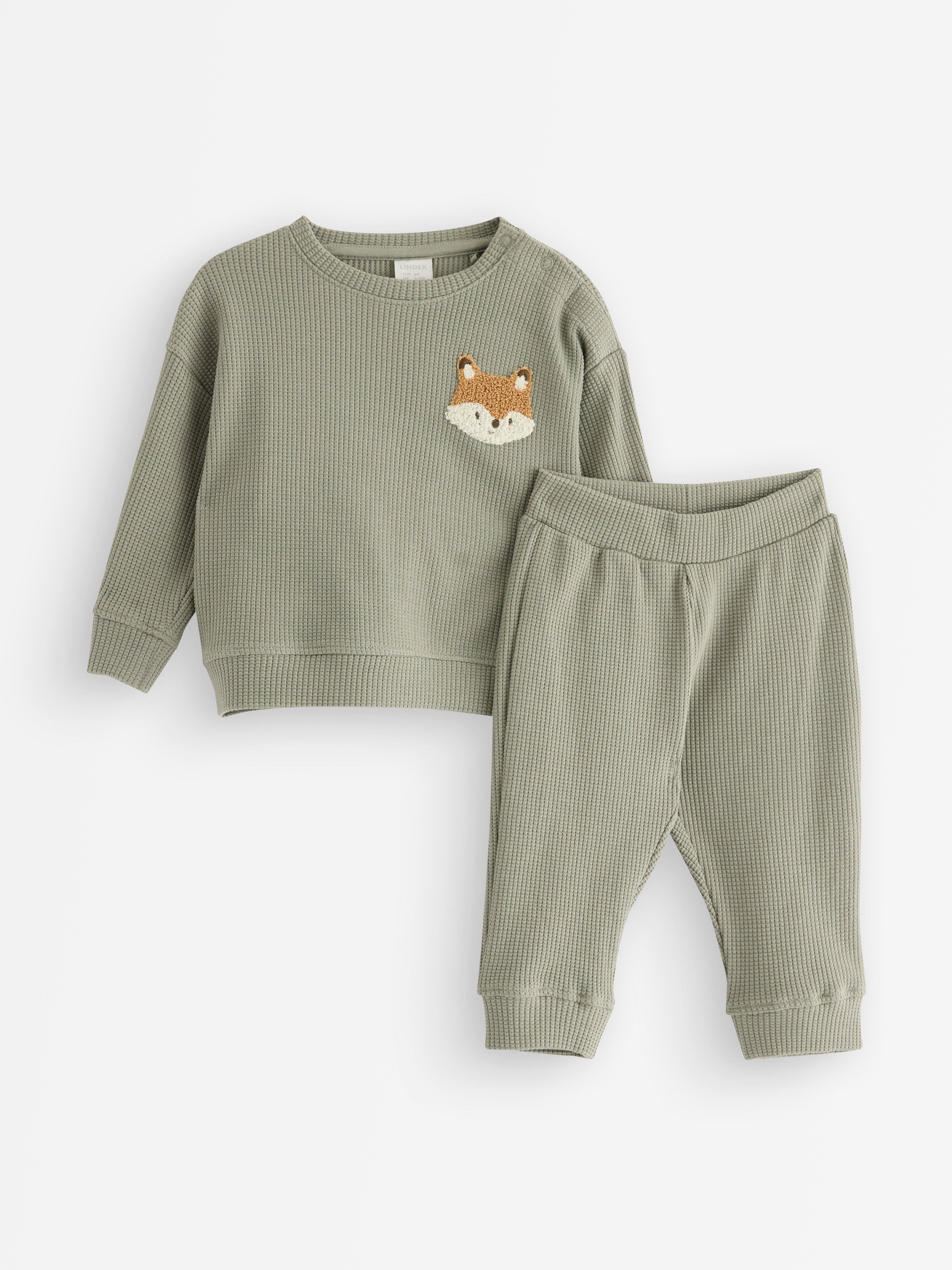 Set - pulover și pantaloni de trening Verde deschis prăfuit