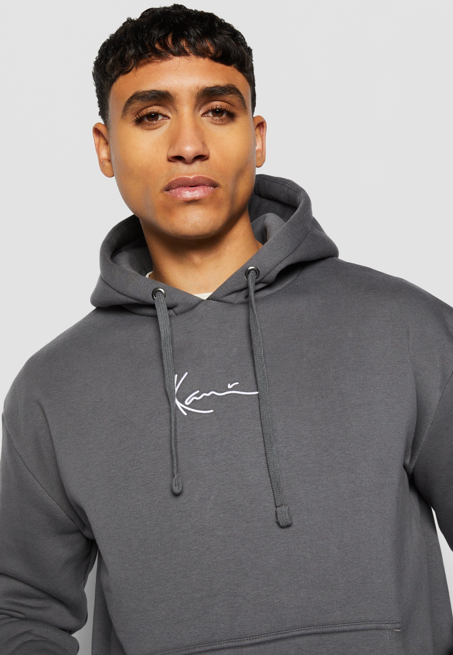 Felpa con cappuccio Karl Kani SMALL SIGNATURE ESSENTIAL UNISEX - Felpa con cappuccio - antracite