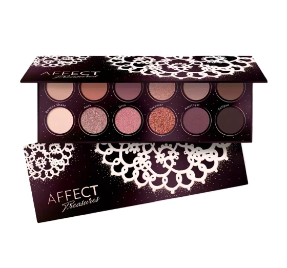 Affect Treasures paleta prasowanych cieni do powiek 24 g