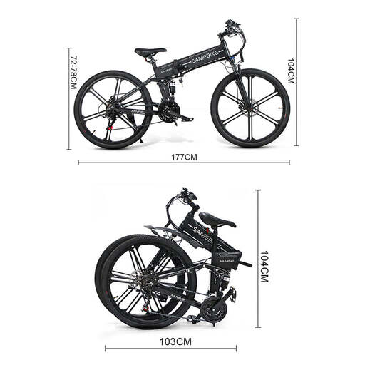 Bici Eléctrica De Plegable Samebike Lo26 Ii  Rueda 26