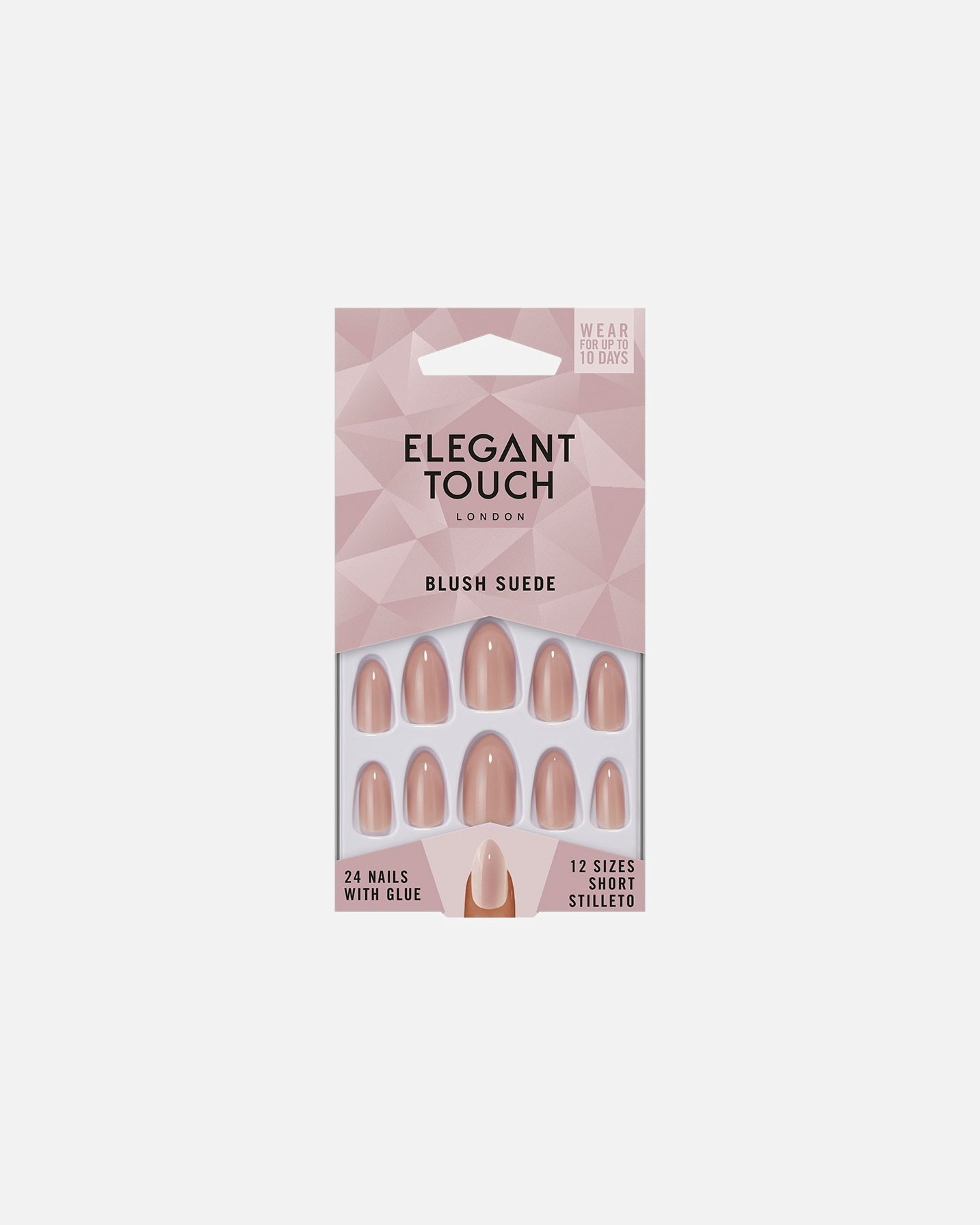 Umjetni nokti Elegant Touch u nijansi Blush Suede – 1 komad