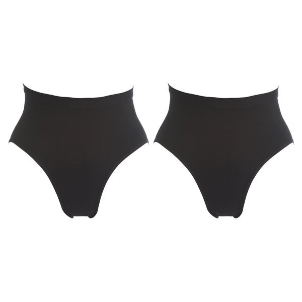 Ženske gaćice Kruidvat Cotton Shape Highleg crne, veličina XL, 2 komada