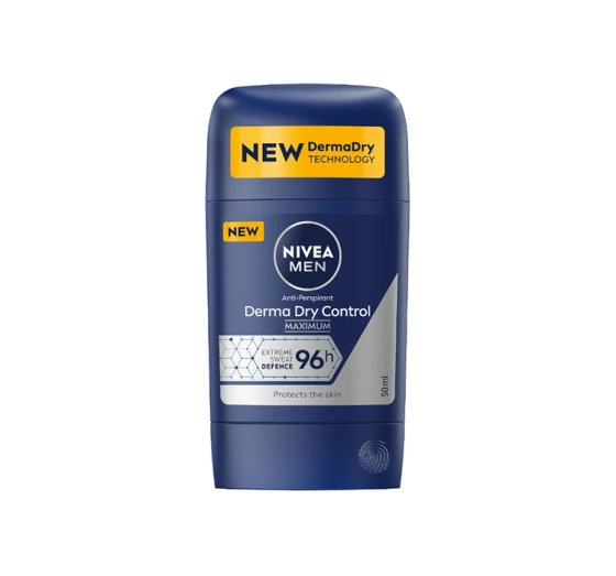 NIVEA MEN Derma Dry Control Maximum antyperspirant w sztyfcie dla mężczyzn 50 ml