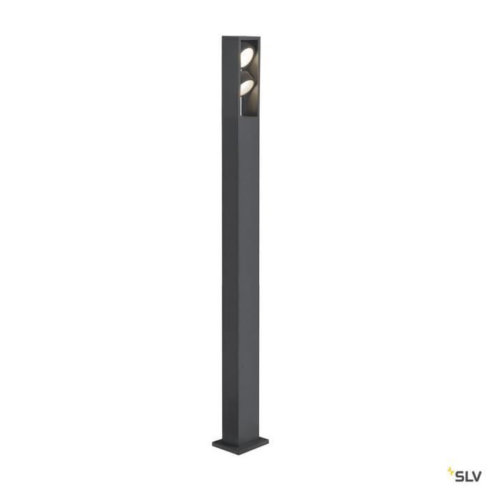 Bolardo doble para exteriores SLV ESKINA FRAME 175 con LED integrados, color antracita, altura 175 cm, 11,50 cm x 7,30 cm x 175,00 cm, color antracita.
