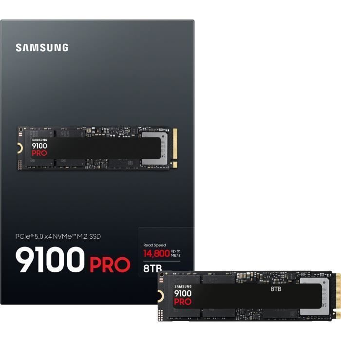 SAMSUNG - MZ-VAP8T0BW - SSD interno 9100 PRO - 8 TB - NVMe 2.0 M.2 PCIe 5.0 x4