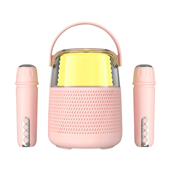 Boxă karaoke KKS-2M pentru copii, roz