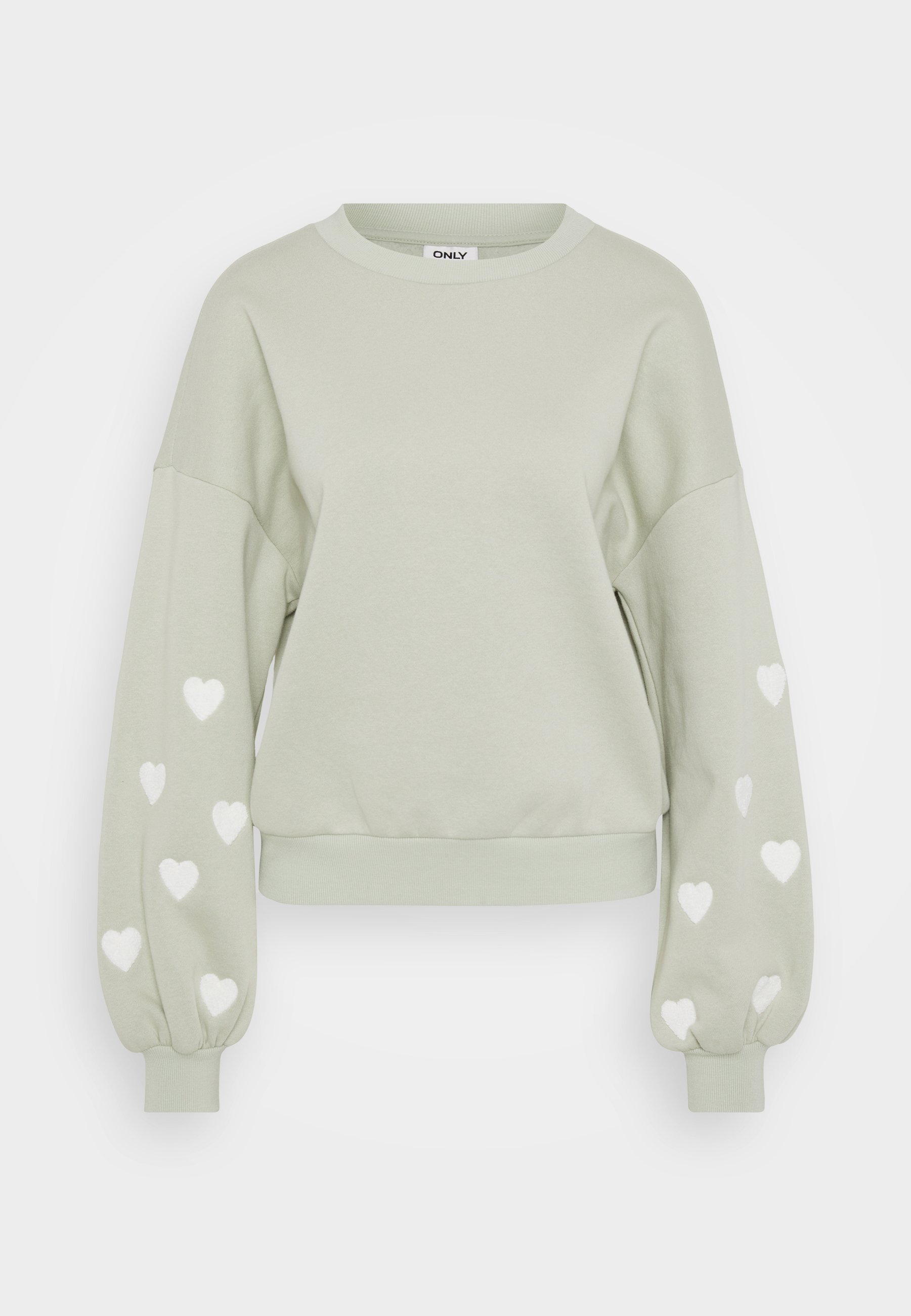 ONLY Tall ONLMACY O NECK BOX - Sweatshirt - desert sage/cloud dancer