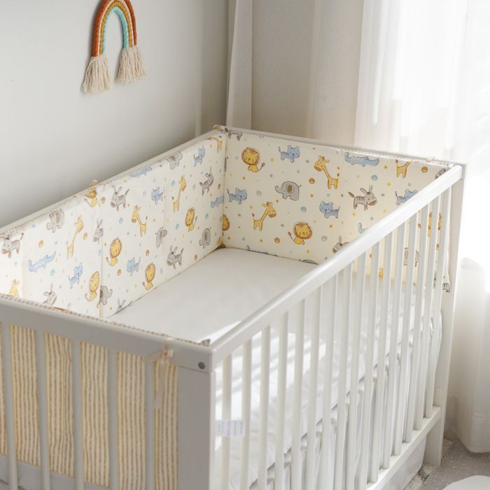 - Barrière de lit bébé, barrière en tissu anti-collision, sac en pur coton, Lion CAFI 120*30, une pièce - -