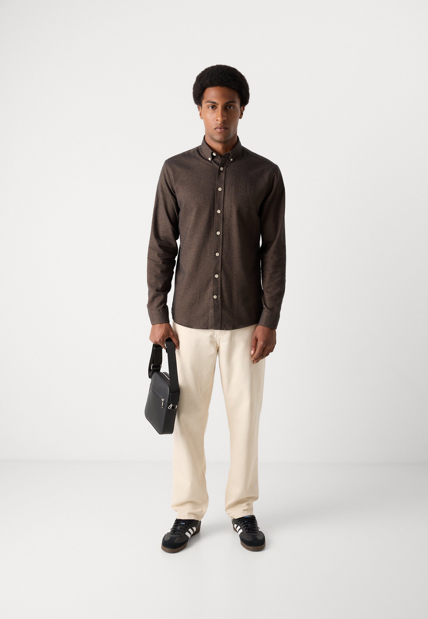 Lindbergh BRUSHED SHIRT - Košile - black