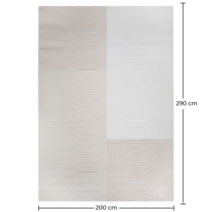 Alfombra grande de diseño contemporáneo y moderno - Beige (290x200 cm) - Dann Beige