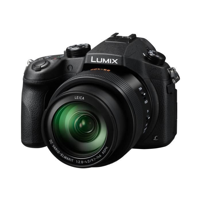 Fotocamera digitale bridge Panasonic Lumix DMC-FZ1000, 20,1 MP, zoom ottico 16x, Leica, Wi-Fi, NFC, colore nero.