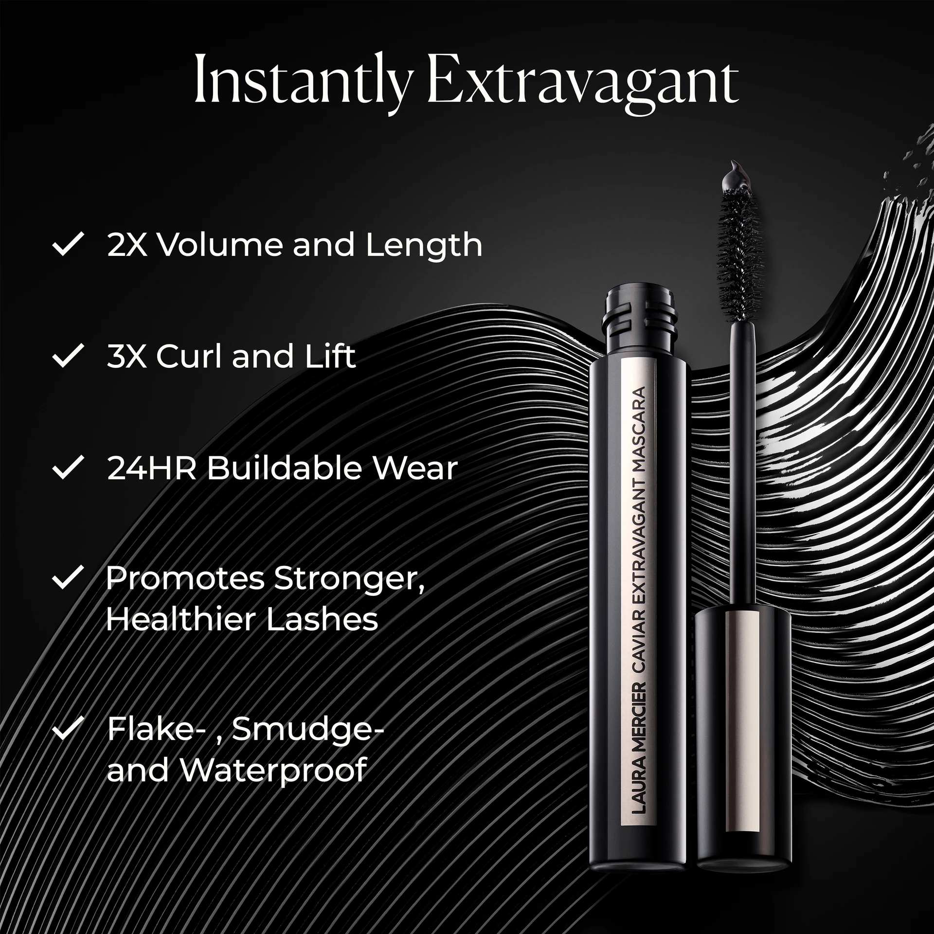 Caviar Extravagant szempillaspirál fekete - Laura Mercier