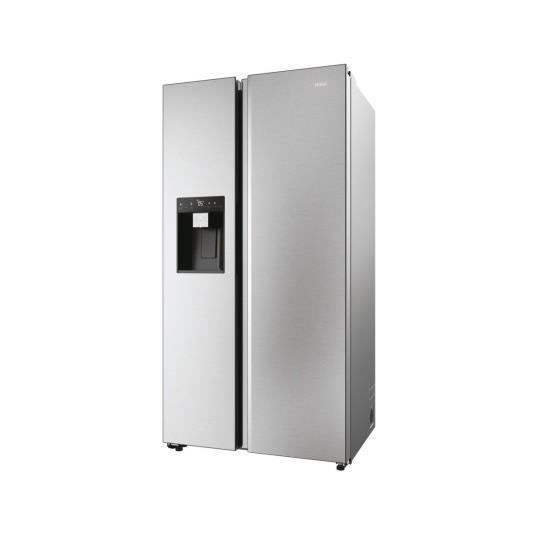 Amerikanischer Kühlschrank – HAIER – HSW59F18EIMM – Energieeffizienzklasse E – 601 l – 36 dB – Platin