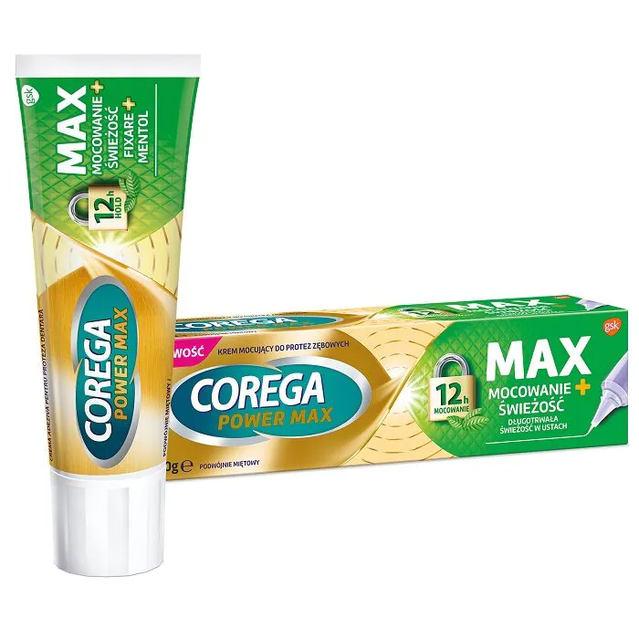 Corega Power Max Mocowanie + Świeżość Krem do protez