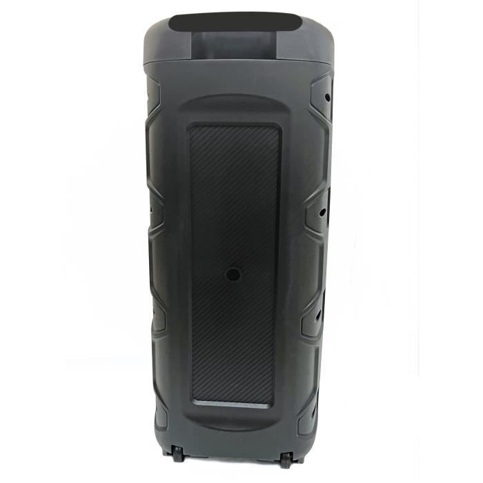 Altoparlante karaoke illuminato - INOVALLEY - KA123-XXL - Bluetooth V5.0 - 75 cm - 900 W - Nero