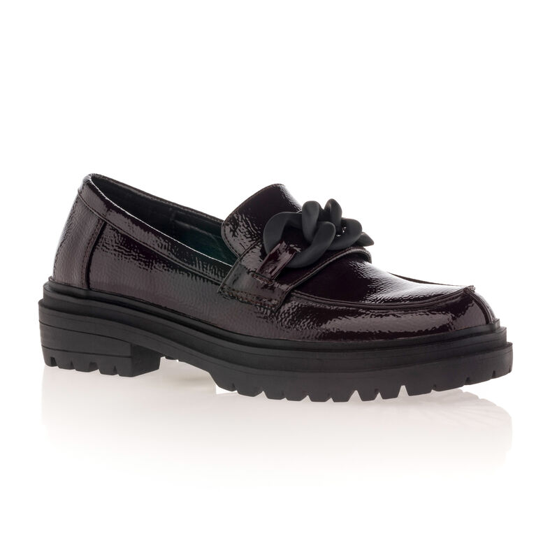 Röda loafers/båtskor för kvinnor
