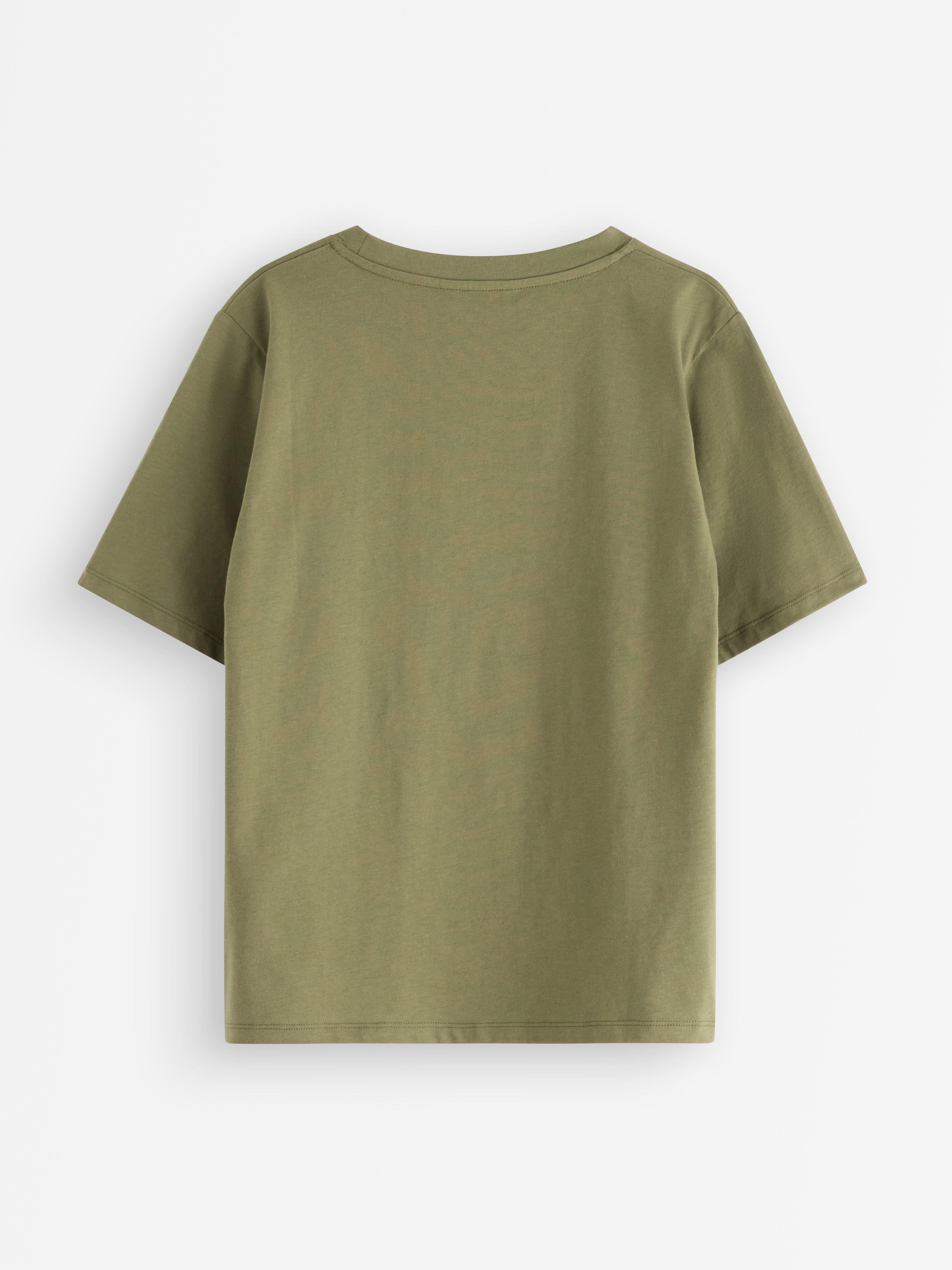 Camiseta Bas color verde polvoriento