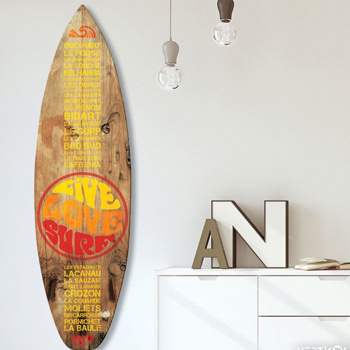 Decorative surfboard, live love surf