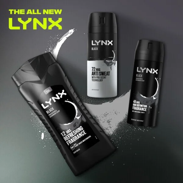 „Lynx Body Wash“ dušo želė, juoda, 500 ml | Vyrams | „Superdrug“