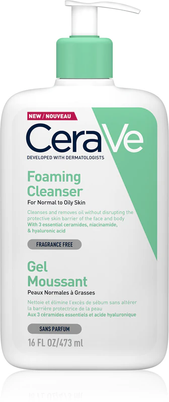 Penivý čistiaci prostriedok CeraVe Cleansers pre normálnu až mastnú pleť