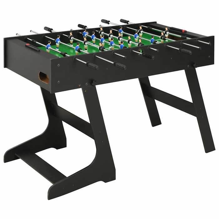 vidaXL Kokoontaitettava jalkapallopöytä 121 x 61 x 80 cm musta