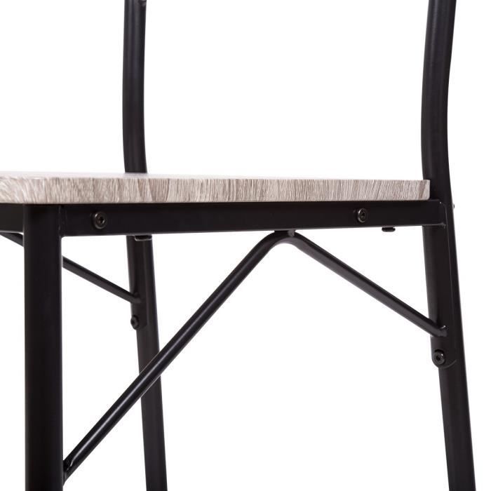 Conjunto de 1 mesa con 4 sillas - MDF y metal - COUNTRY