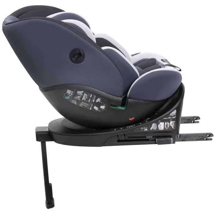 Silla de coche Chicco Everone - Grupo 0/1/2/3 - i-Size - Giratoria - Reclinable - Reductor - Plateada