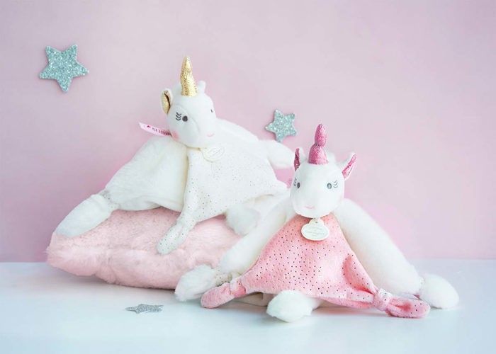 Doudou - DOUDOU ET COMPAGNIE - Licorne rose - 22 cm - Fille - Enfant - Rose