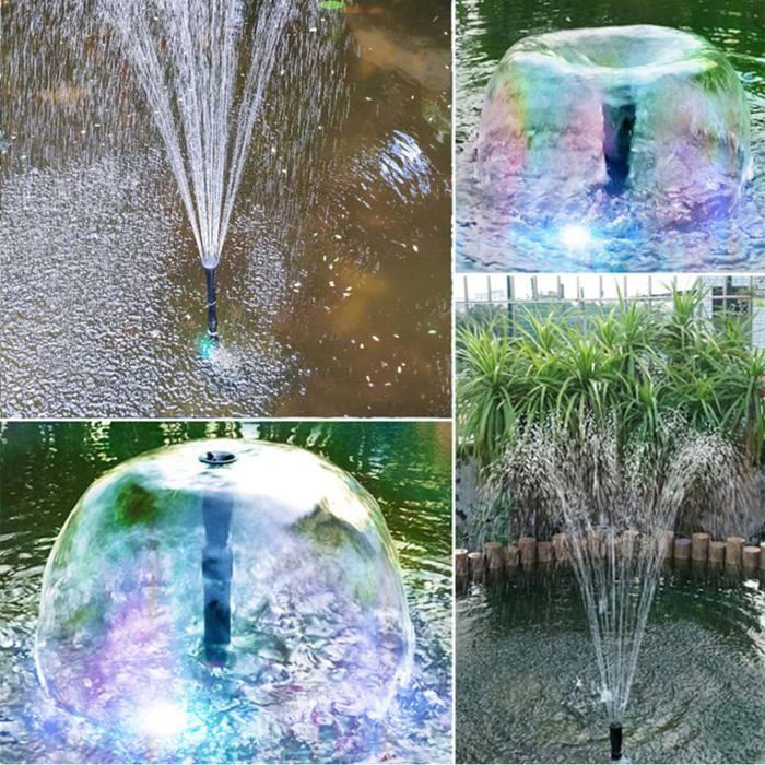 Bomba sumergible para estanques de 2000 l/h, 25 W, 220 V, con filtro LED, ecológica y silenciosa para uso en jardines.