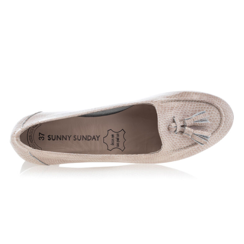 Beige Damen-Loafer/Bootsschuhe