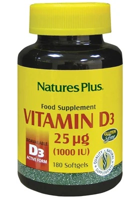 NATURES PLUS Vitamine D3 1000 IE 180 tabletten