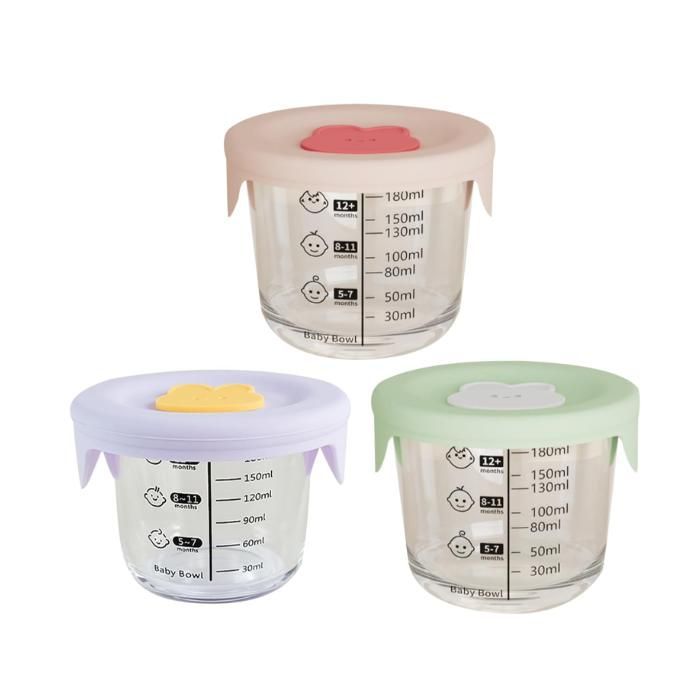 Boîtes De Conservation Pour Nourriture Pour Bébé,Pot En Verre Bebe 230 Ml Pot De Conservation Bebes Avec Couvercle Hermétique