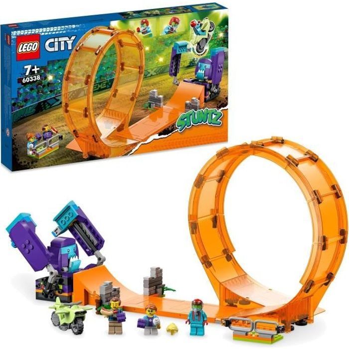 LEGO 60338 City Stuntz Il giro della scimmia, personaggi stuntman, moto acrobatica giocattolo, bambini dai 7 anni in su
