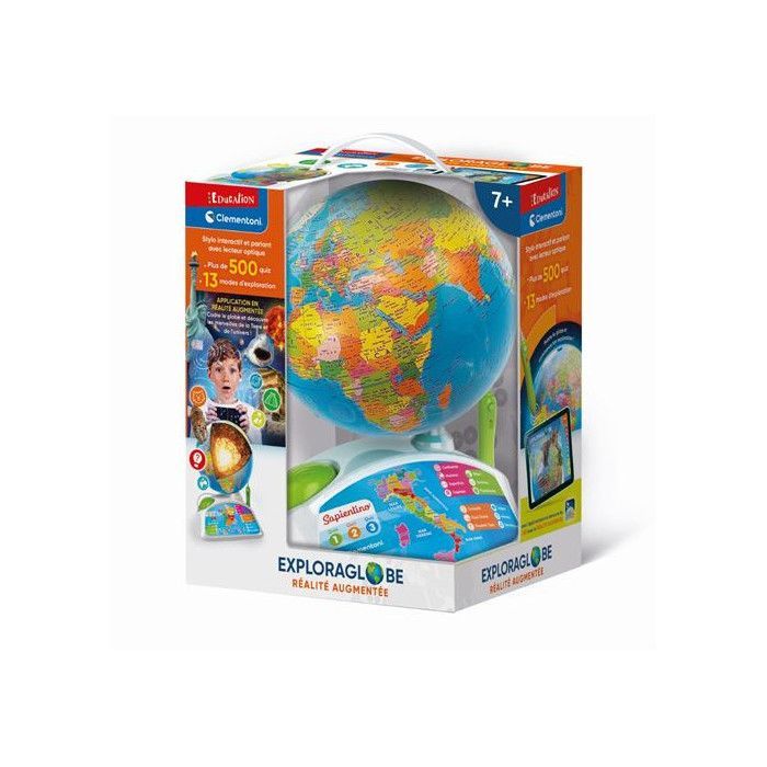 Globe terrestre enfant Clementoni Exploraglobe Réalité augmentée