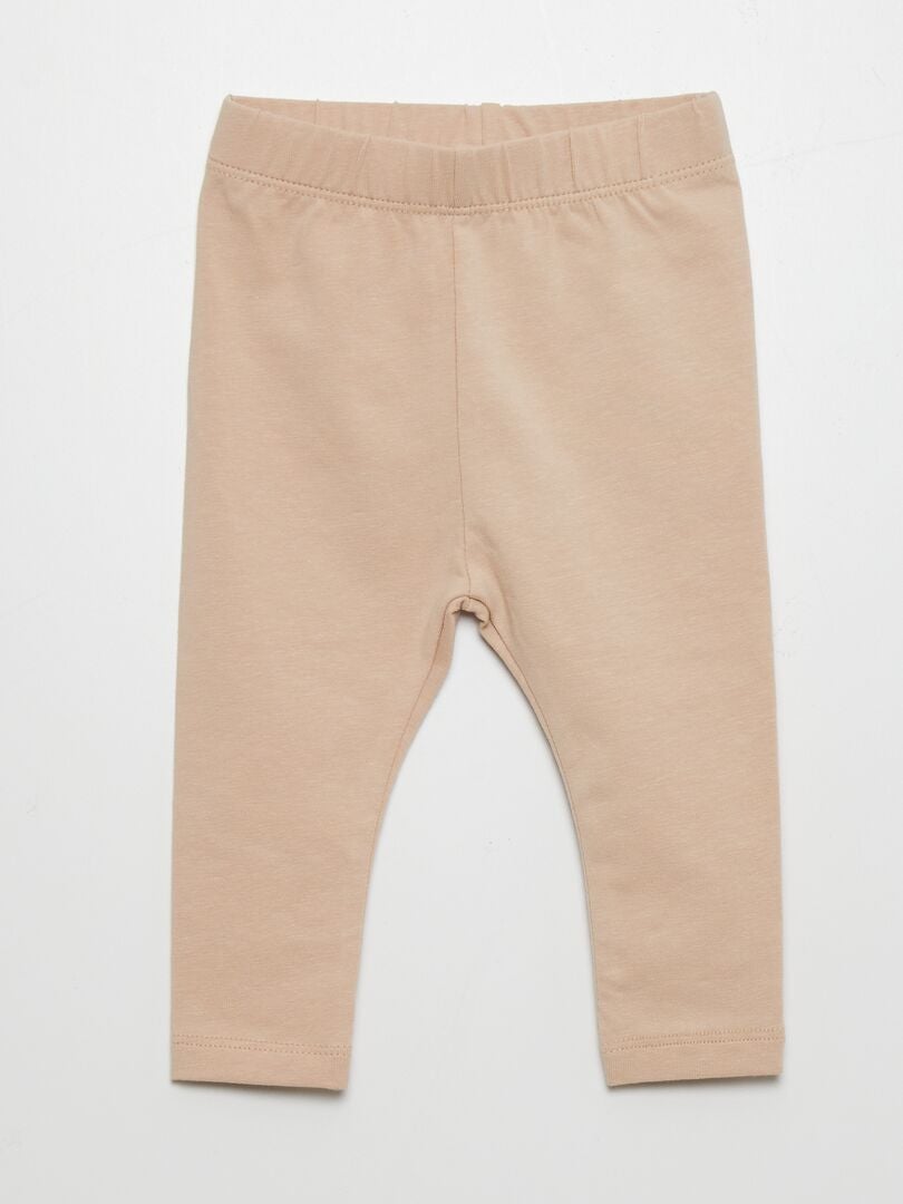 Complete set van t-shirt en legging - 2-delig - BEIGE