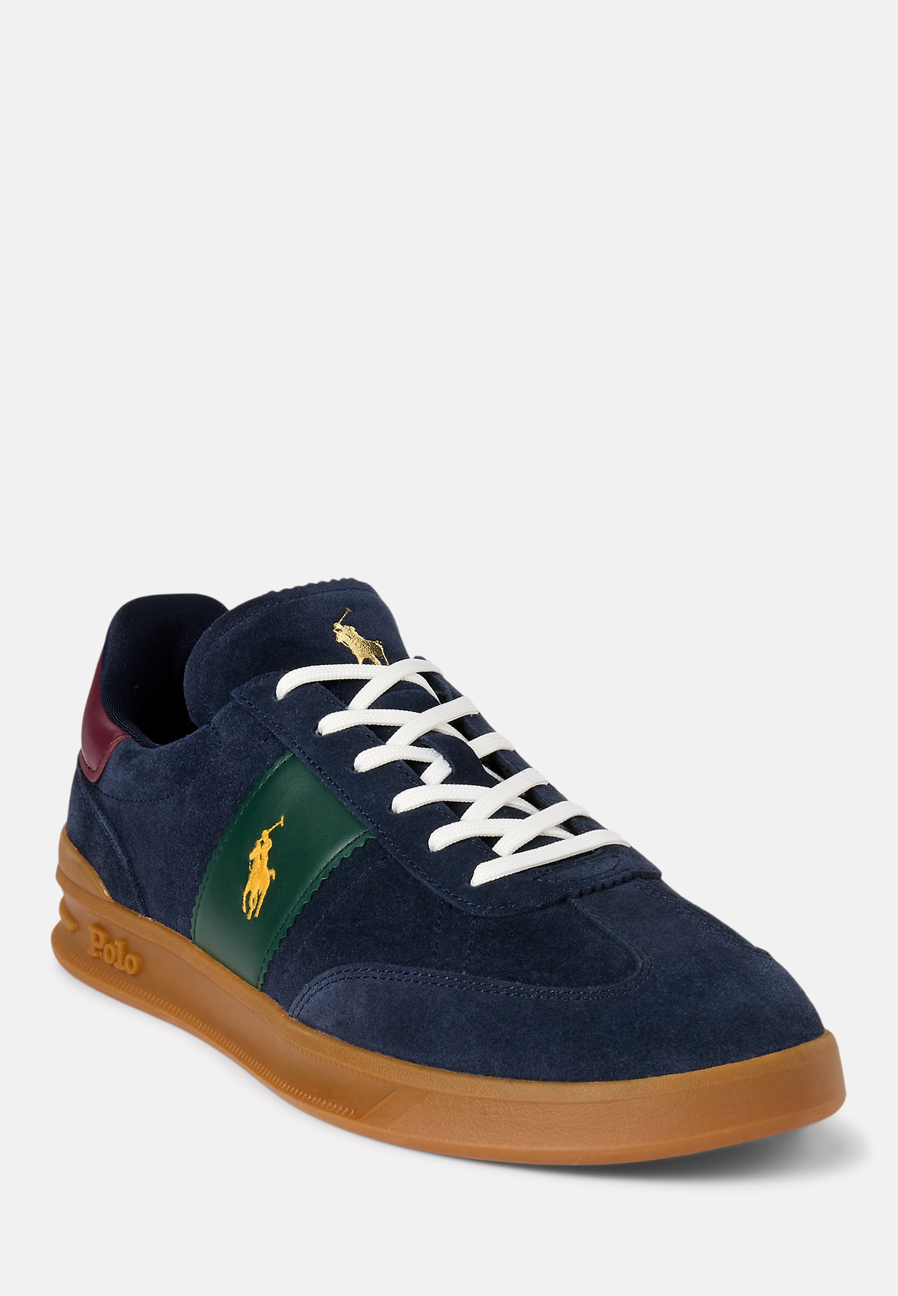 Polo Ralph Lauren HERITAGE AERA SUEDE SNEAKER UNISEX - Sneakers - marineblauw/wijnrood/bosgroen