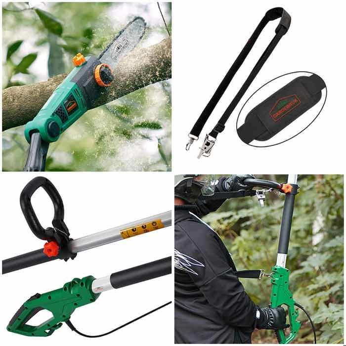 GARDEBRUK - Potatrice elettrica a palo • 750 W • ASX 900 • asta telescopica, lama da 26 cm - manutenzione del giardino, rami degli alberi