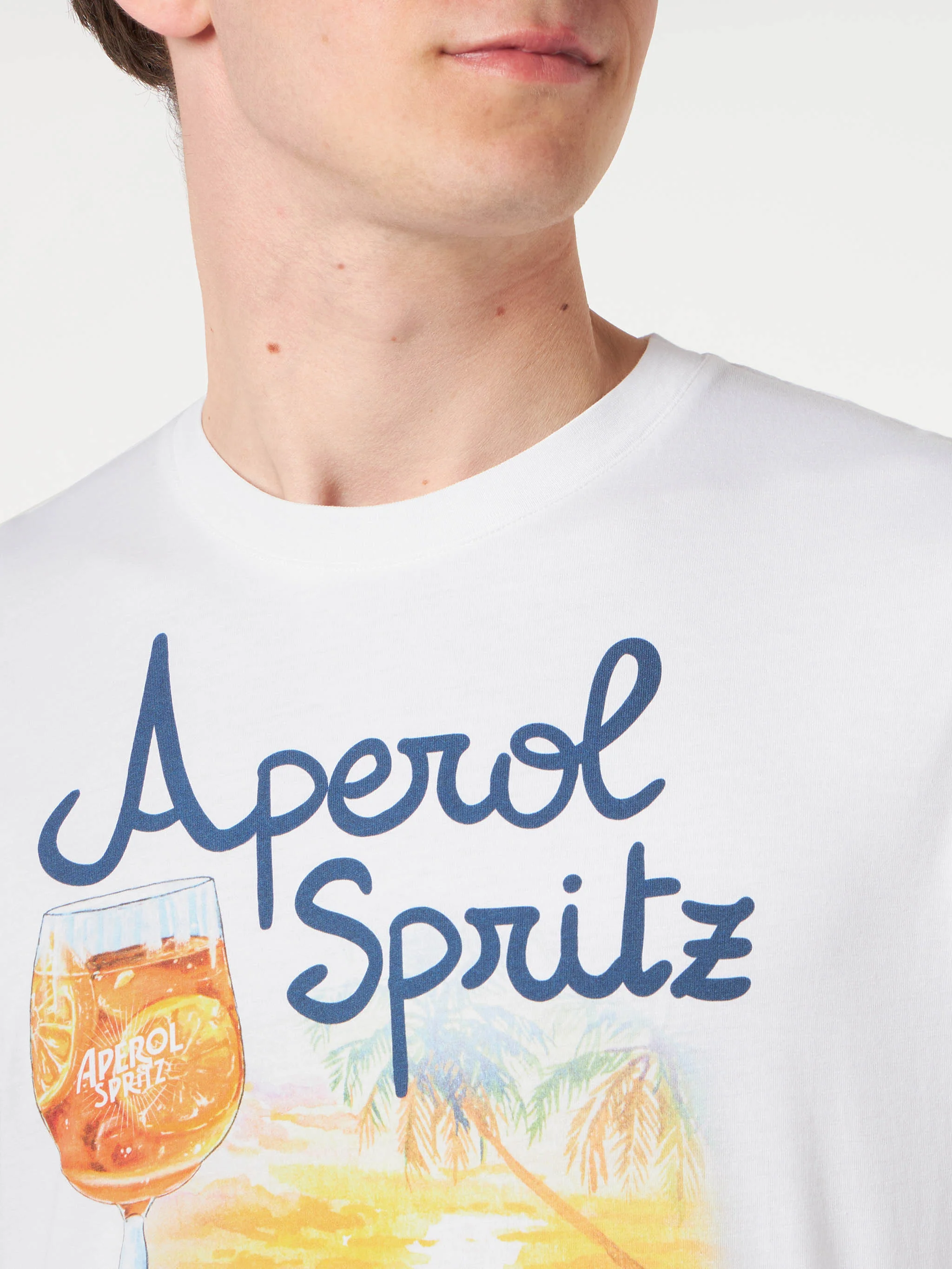 T-shirt da uomo in cotone con stampa Aperol Spritz Venezia | EDIZIONE