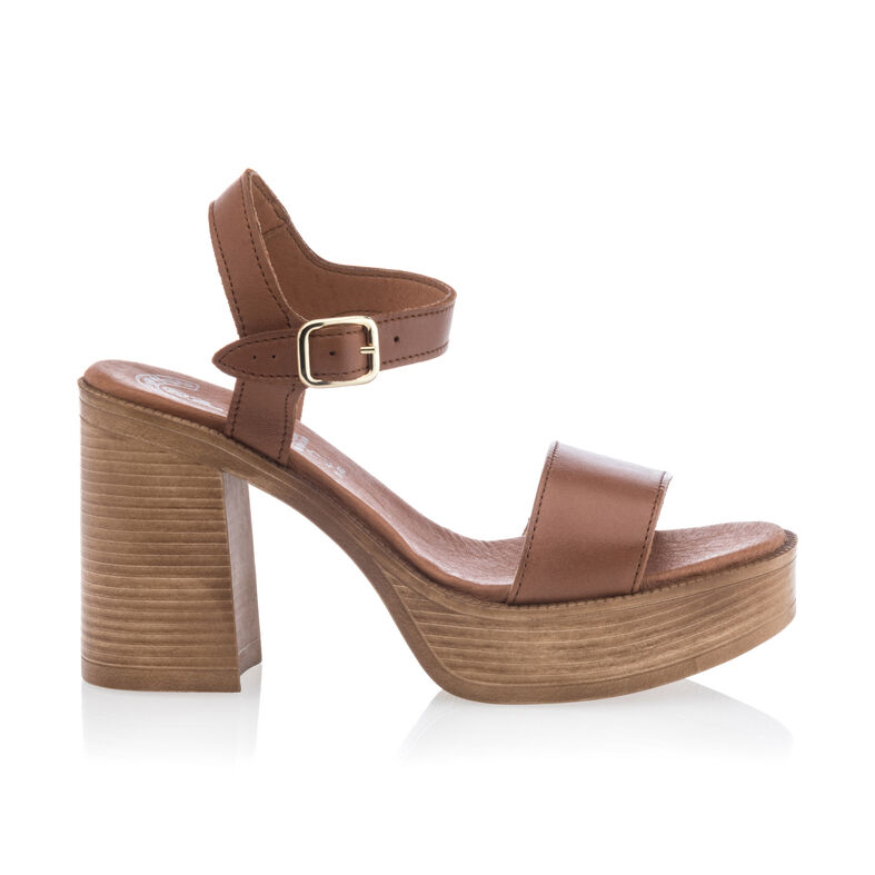 Sandalias marrones para mujer / Zapatos de punta abierta