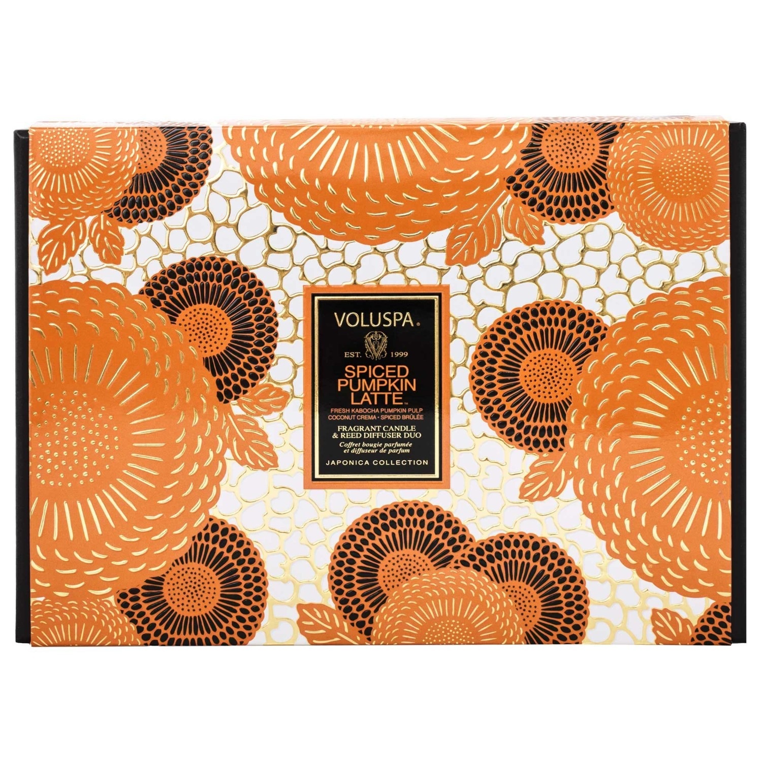 VOLUSPA Spiced Pumpkin 5oz Demi Candle & Diffuser Duo Set