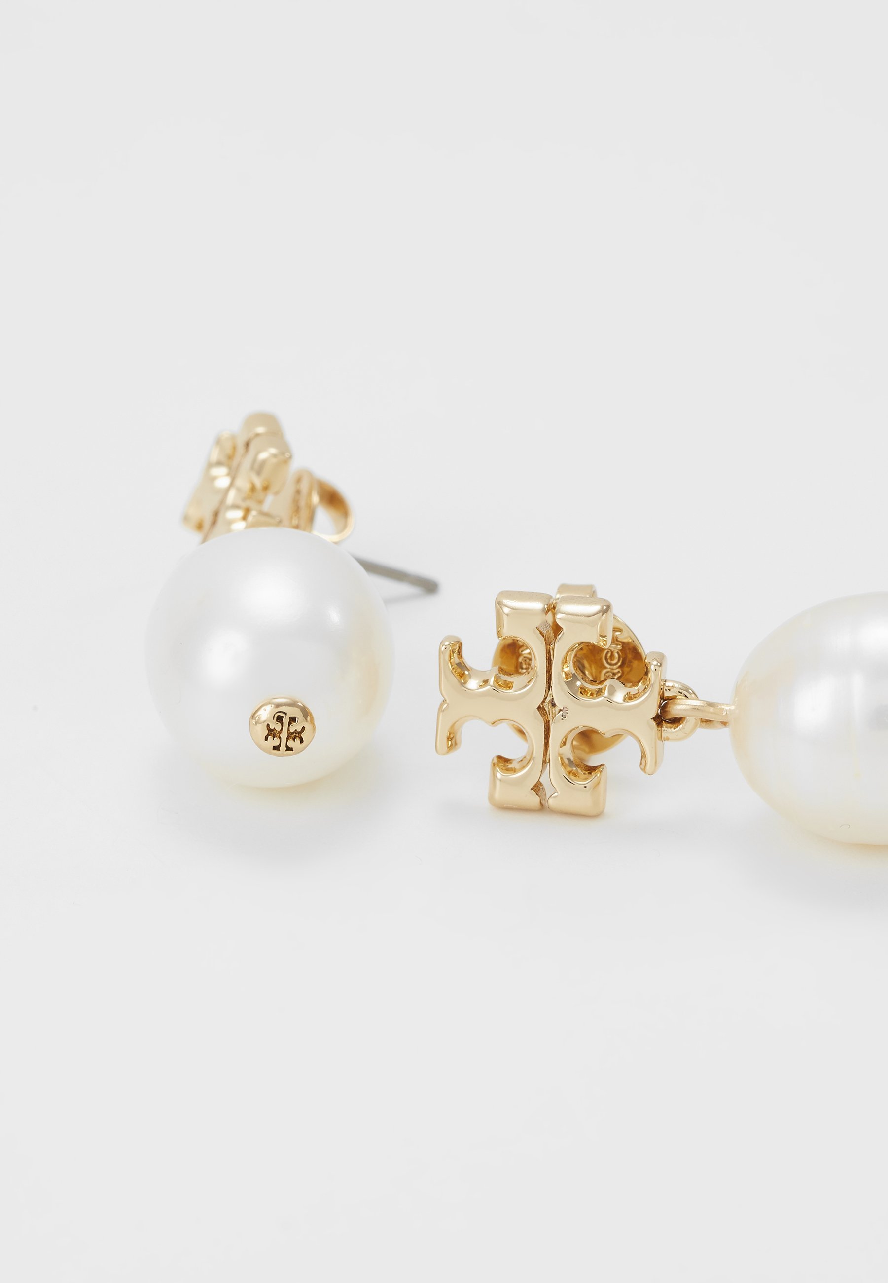 Tory Burch KIRA DROP EARRING - Oorbellen - goudkleurig/ivoor