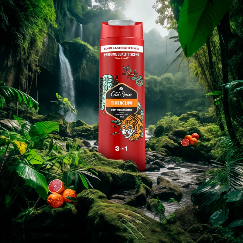 Old Spice Tigerclaw гел за туширање за лице, тело и косу за мушкарце