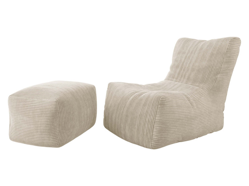 Fotel Rest Sztruks z podnóżkiem Easy Sztruks
