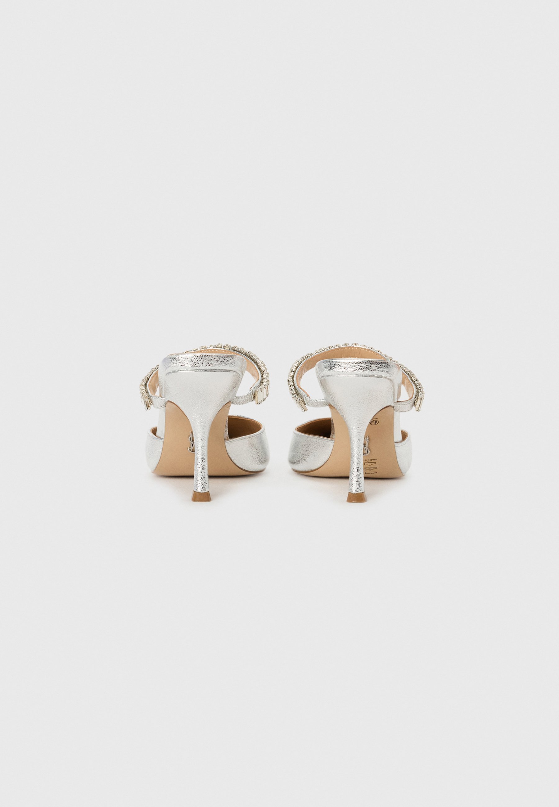 Steve Madden BRECKI - Muiltjes met hak - zilverkleurig