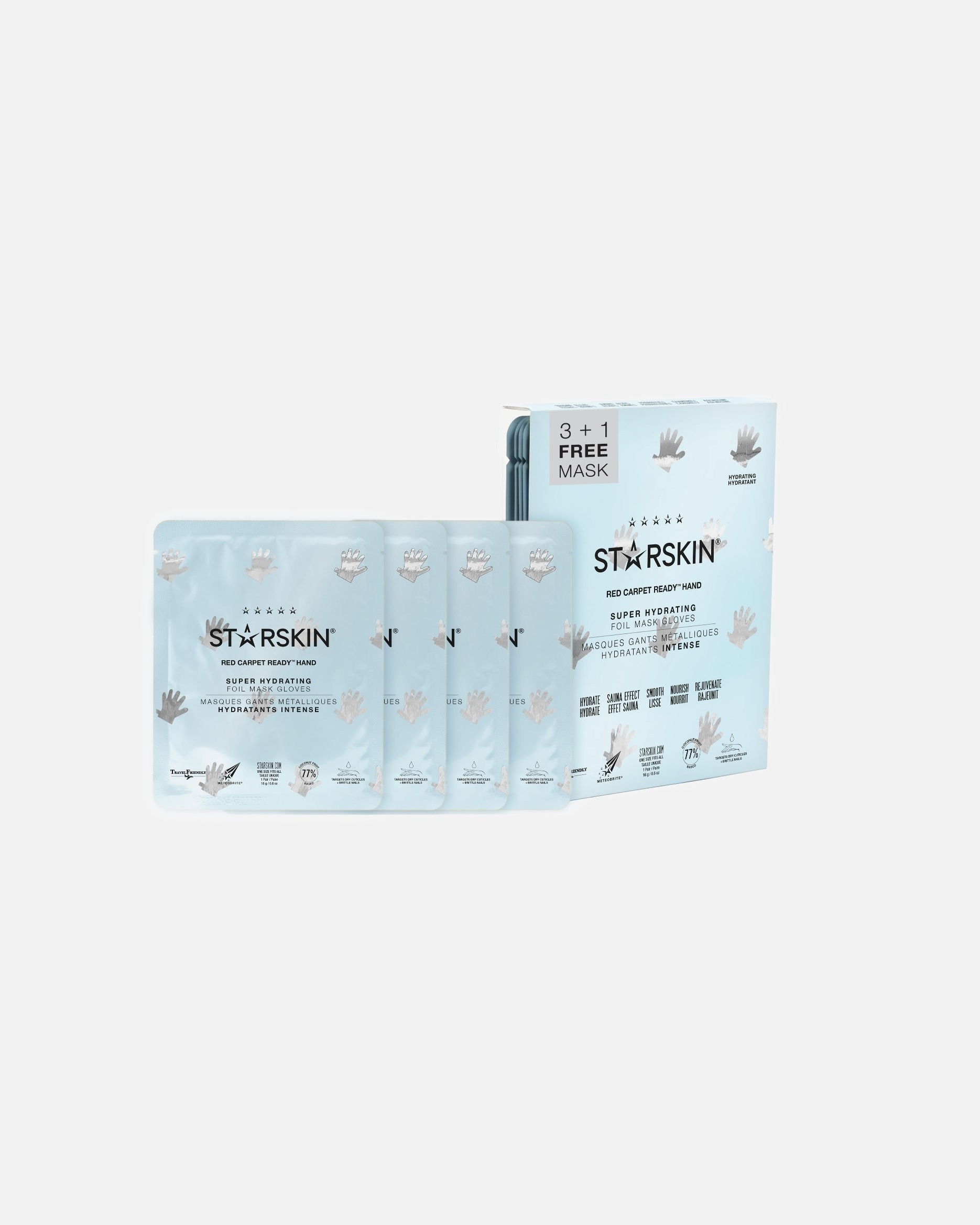 Pleťová maska STARSKIN® Red Carpet Ready Hand 3+1 balenie – 1 kus