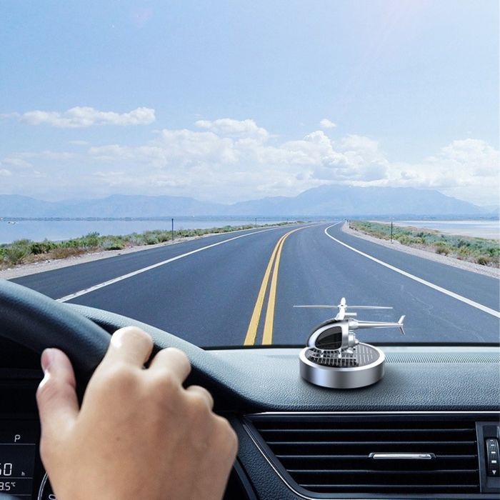 Ambientador para coche - Universal - Helicóptero solar giratorio - Fragancia continua - Decoración de interiores